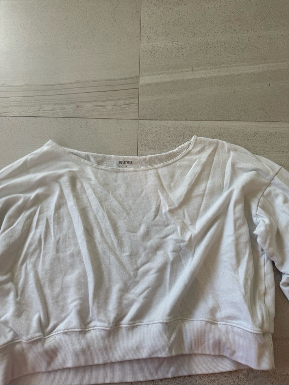 Hollister Off The Shoulder Cropped Sweatshirt